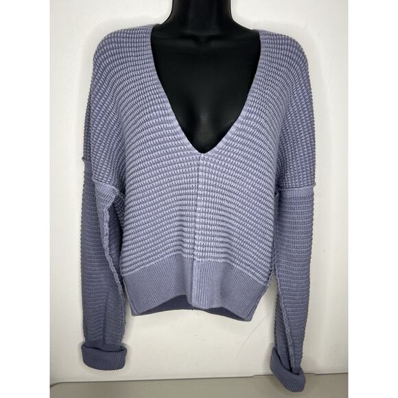 New We The Free Into You Pullover Blue Granite Women’s Size XS - Picture 2 of 8